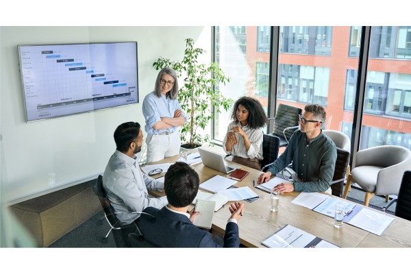 Group of professionals meeting in office